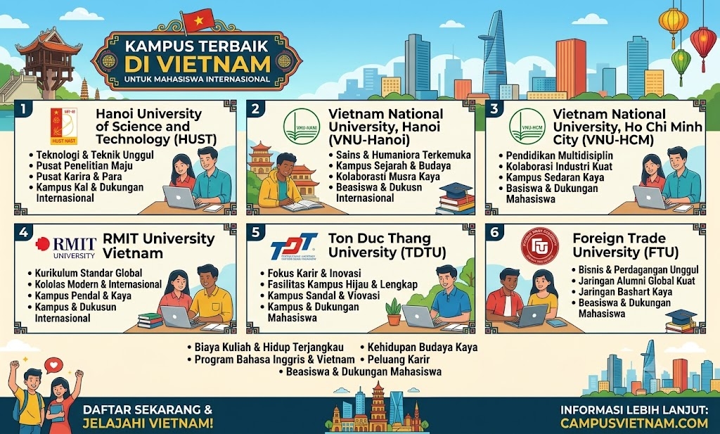 Kampus Terbaik Di Vietnam Untuk Mahasiswa Internasional